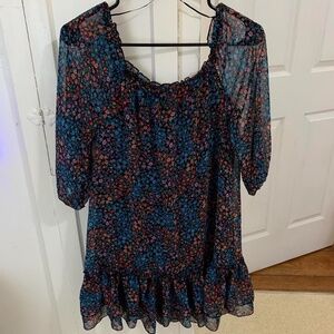 1960s style floral print dress